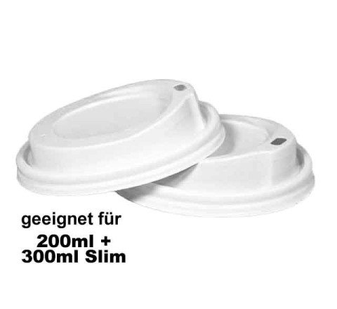 Kaffeebecher Deckel 02l + 0,3l Slim