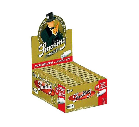 Smoking "Gold King Size - 33 Blatt + 33 Tips"