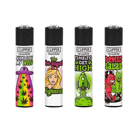 Clipper Feuerzeug "WEED SLOGAN 8A"