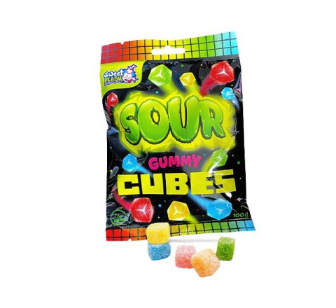 Sour Gummy Cubes - Saure Gummiwürfel - 100 g