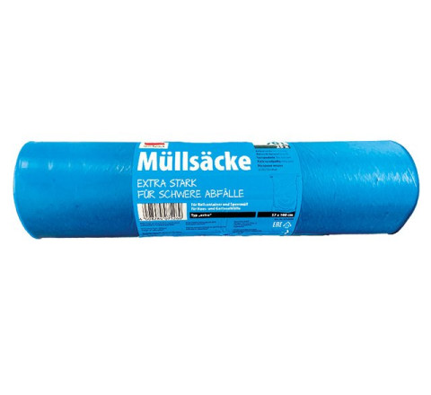 Müllsack - 70 Liter,25 Stck. - 57x100 cm, Blau "ECOFINE",10903
