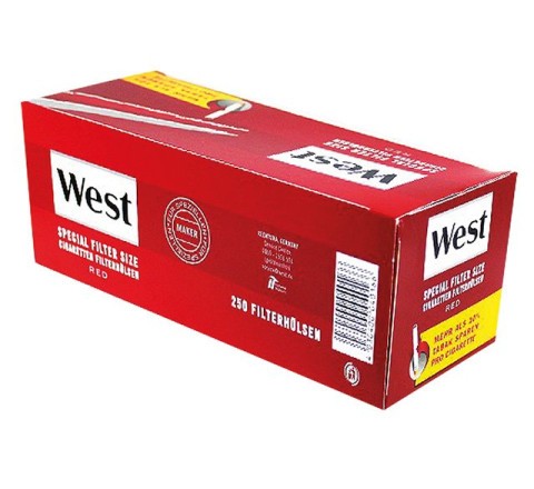 West Spezial ROT - Zigaretten-Hülsen -   250er
