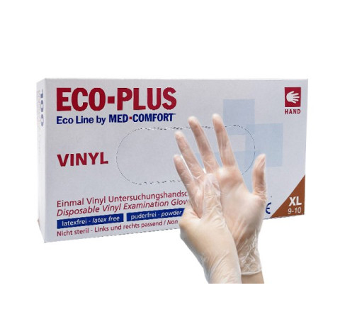 Vinyl- Handschuhe "UNGEPUDERT" XL - 100 Stk.