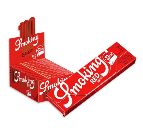 Smoking King Size Red 33 + 33 Tips