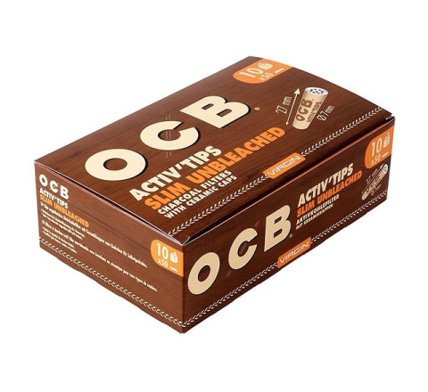 OCB Activ Tips Slim Unbleached