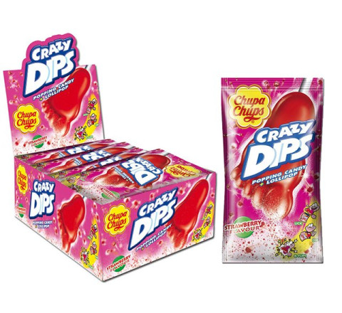 Chupa Chups "Crazy Dips Erdbeere" 14g