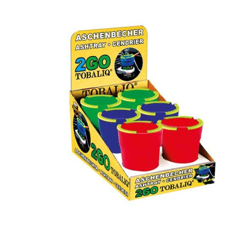 Rauchfreier Aschenbecher  T 2GO - GLOW in the DARK BUNT