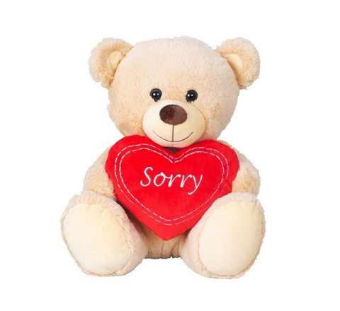 Plüsch-Bär "Sorry" mit Herz - 30cm
