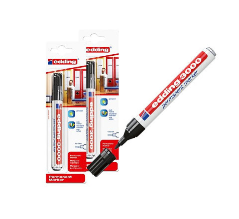 EDDING 3000- SCHWARZ - Permanentmarker - BLISTER