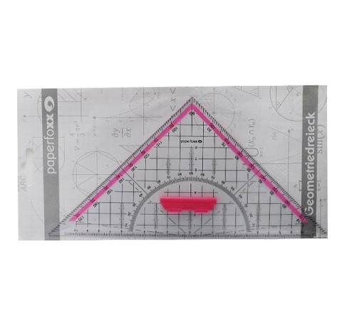 Paperfoxx Geometrie-Dreieck mit Griff - pink - 22cm