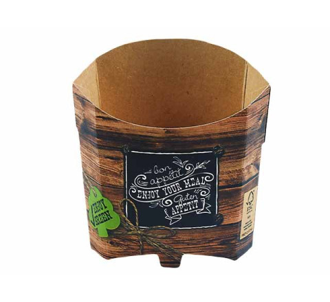 Pommes-Schütte m. fettabweisender Schicht - 8,7 x 5,1 x 9,5cm - 85ml