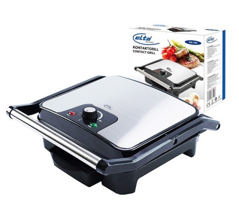 Elta "Edelstahl Kontaktgrill" KG-201 - 28 x 23cm