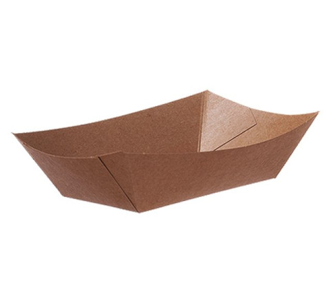 Kraft Snackschale braun - Pappe - 21 x 15 x 5,5cm - 800ml - Gr. XL