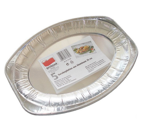 Aluminium - Servierplatten - 5er - 22 x 35cm