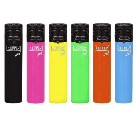 Clipper Feuerzeug "Plastic Jet Flame Shiny Colors"