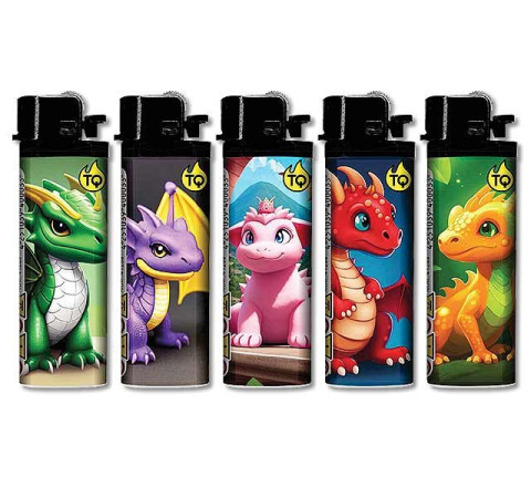 TobaliQ Reibrad Feuerzeug "Sweet Dragons"