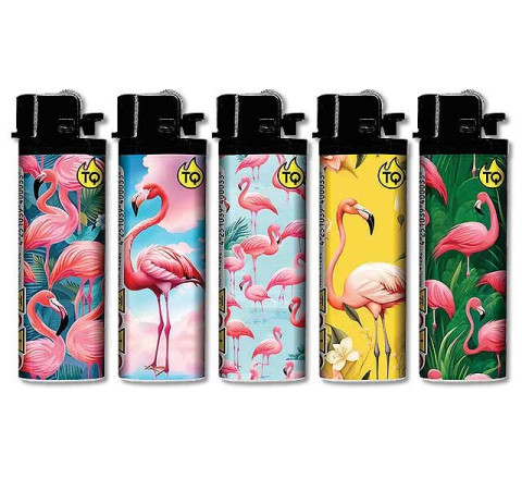 TobaliQ Reibrad Feuerzeug "Flamingo"