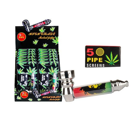 Metallpfeife m. 5 Ersatzsiebe - 7 cm