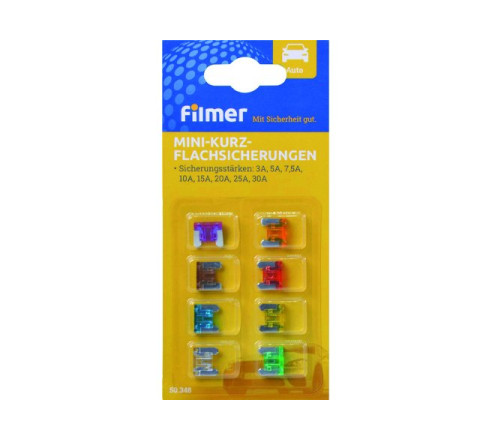 Filmer Mini-kurz-Flachsicherungen - 8 Stück