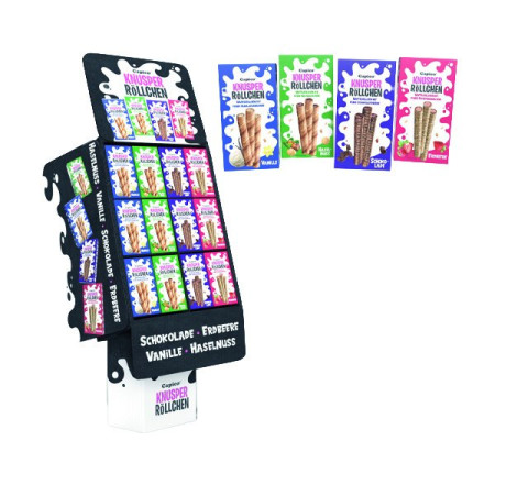 Capico® Waffelröllchen 4-fach im Bodenaufsteller 75g