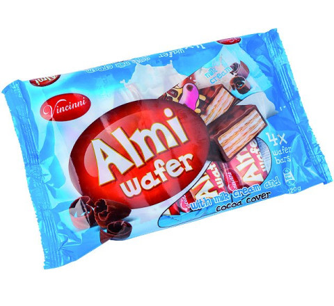 Vincinni Almi Waffeln - Milch 120g (4 Riegel x 30g)
