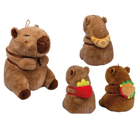Plüsch-Capybara mit Snackrucksack 35cm