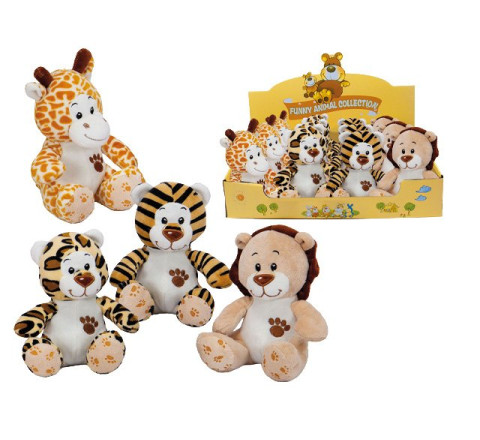 Plüsch-Wildtiere Pfote im Display 14cm