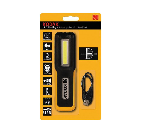 Kodak LED Taschenlampe & COB Werkstattleuchte wiederaufladbar "Multi Use 150R" S