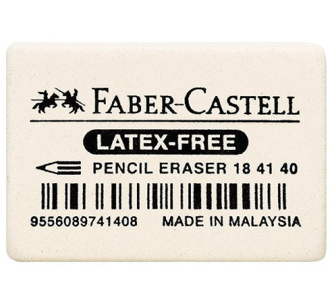 Natur-Kautschuk Radierer von Faber-Castell, latexfrei